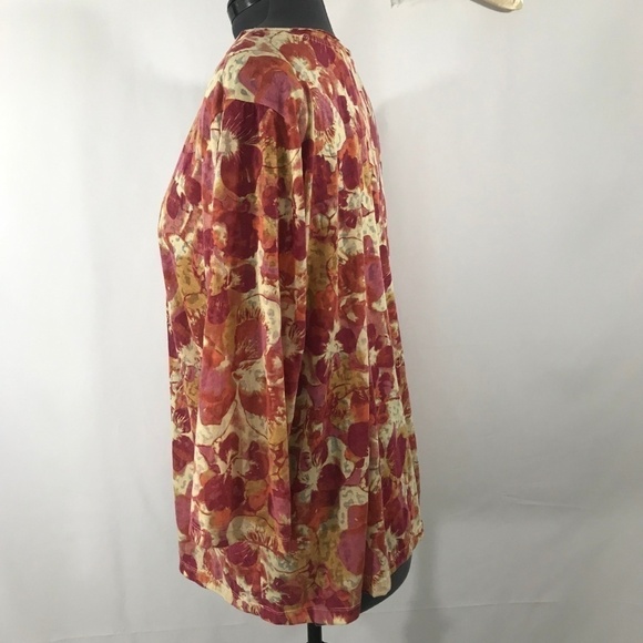 *4/$20* Fresh Floral Fall Colors 3/4 Sleeve Blouse - Picture 2 of 6